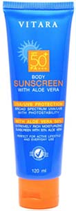 รูปภาพของ Vitara Body Sunscreen Lotion with Aloe Vera SPF 50+ 120ml